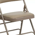 Chaise pliante rembourrée en métal Emma et Oliver, lot de 4, pour la maison, le bureau, les événements et les fêtes