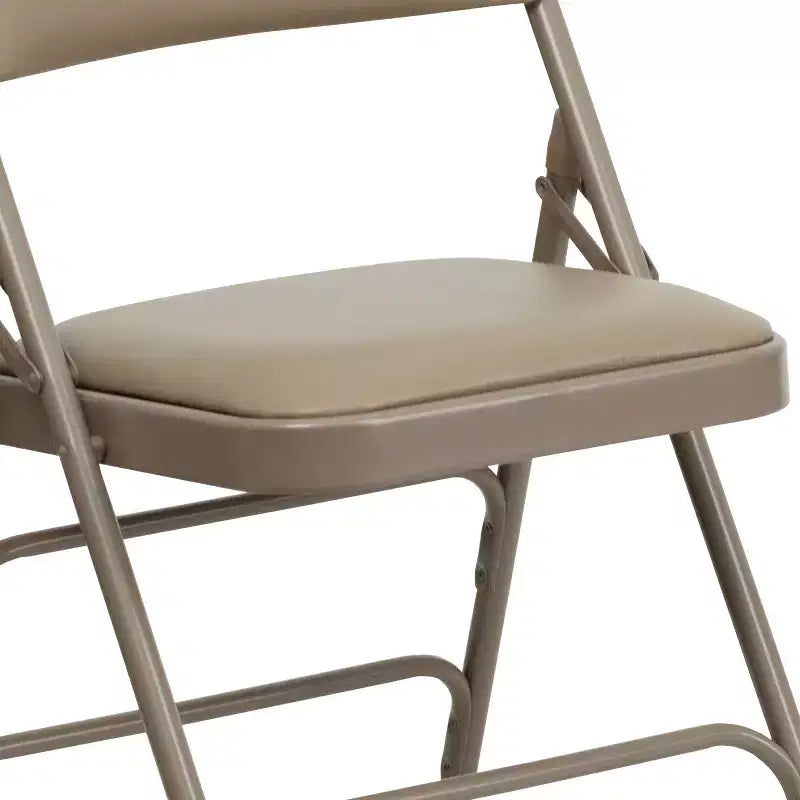 Chaise pliante rembourrée en métal Emma et Oliver, lot de 4, pour la maison, le bureau, les événements et les fêtes