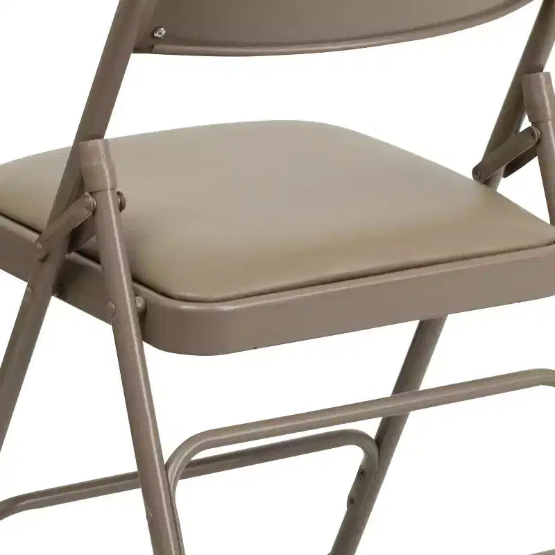 Chaise pliante rembourrée en métal Emma et Oliver, lot de 4, pour la maison, le bureau, les événements et les fêtes