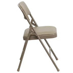 Chaise pliante rembourrée en métal Emma et Oliver, lot de 4, pour la maison, le bureau, les événements et les fêtes