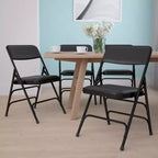 Chaise pliante rembourrée en métal Emma et Oliver, lot de 4, pour la maison, le bureau, les événements et les fêtes