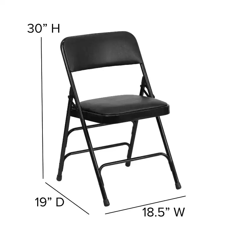 Chaise pliante rembourrée en métal Emma et Oliver, lot de 4, pour la maison, le bureau, les événements et les fêtes