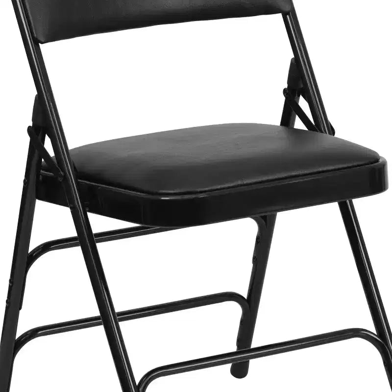 Chaise pliante rembourrée en métal Emma et Oliver, lot de 4, pour la maison, le bureau, les événements et les fêtes