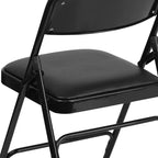 Chaise pliante rembourrée en métal Emma et Oliver, lot de 4, pour la maison, le bureau, les événements et les fêtes