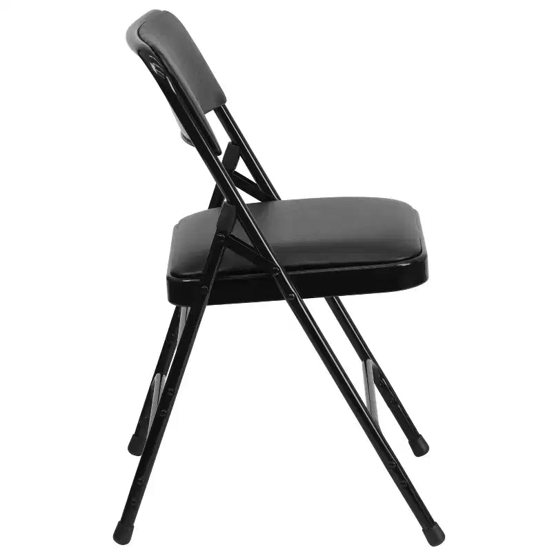 Chaise pliante rembourrée en métal Emma et Oliver, lot de 4, pour la maison, le bureau, les événements et les fêtes