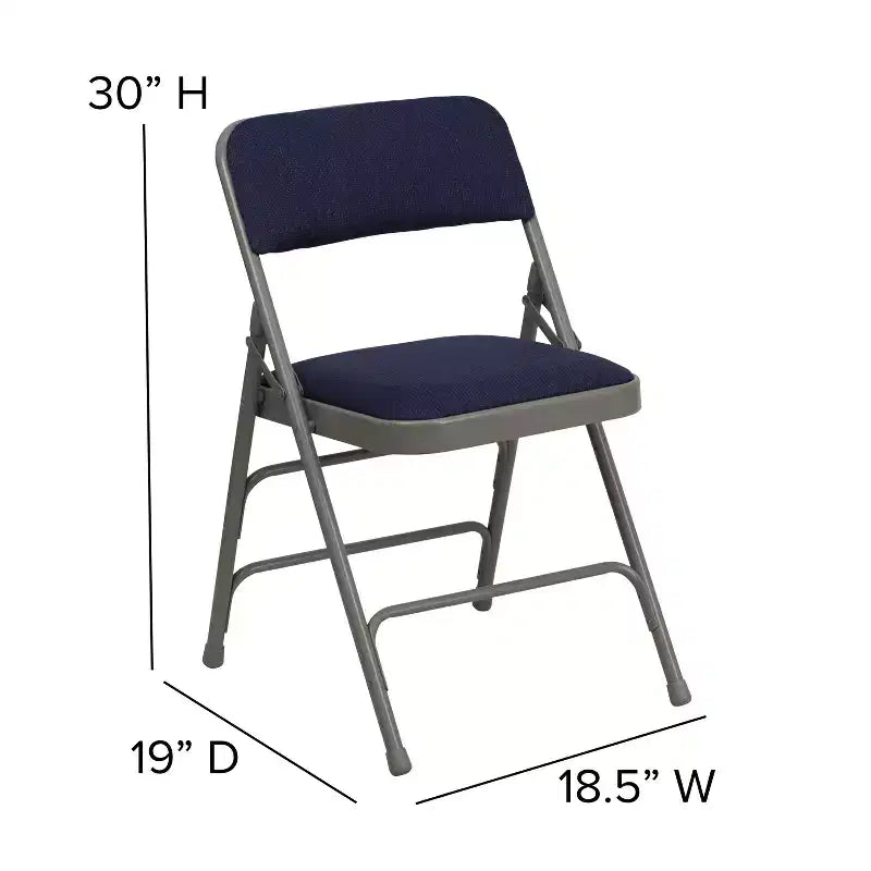 Chaise pliante rembourrée en métal Emma et Oliver, lot de 4, pour la maison, le bureau, les événements et les fêtes