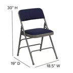 Chaise pliante rembourrée en métal Emma et Oliver, lot de 4, pour la maison, le bureau, les événements et les fêtes