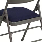 Chaise pliante rembourrée en métal Emma et Oliver, lot de 4, pour la maison, le bureau, les événements et les fêtes