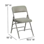 Chaise pliante rembourrée en métal Emma et Oliver, lot de 4, pour la maison, le bureau, les événements et les fêtes