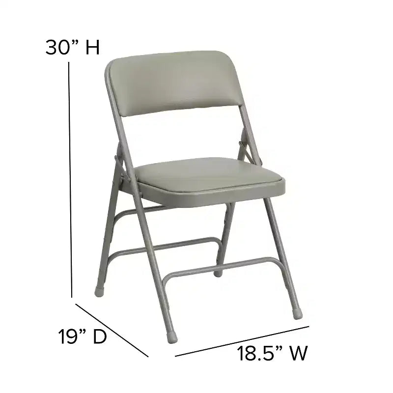 Chaise pliante rembourrée en métal Emma et Oliver, lot de 4, pour la maison, le bureau, les événements et les fêtes