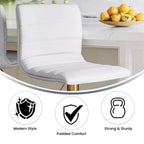 Flash Furniture Tabouret de bar moderne en vinyle réglable en hauteur avec dossier à surpiqûres horizontales, lot de 2
