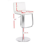 Tabouret de bar pivotant à vérin à gaz Stanley - FOX3003 - Noir - Safavieh Couture