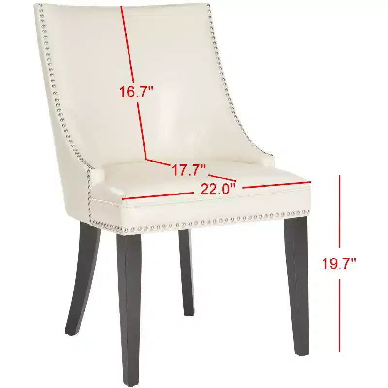 Chaise d'appoint Afton 20 H avec clous décoratifs (Lot de 2) - MCR4715 - Safavieh Couture