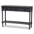 Garvey Wood 3 Drawer Entryway Console Table - Baxton Studio