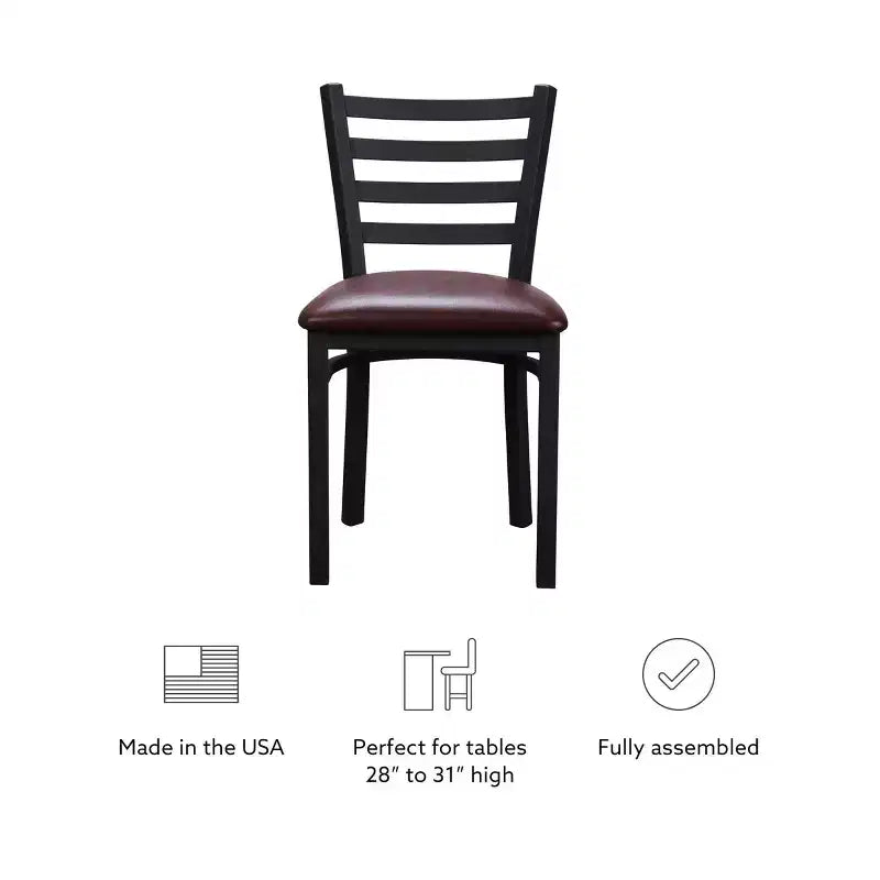 Lot de 2 chaises d'appoint en métal Baxter - Linon
