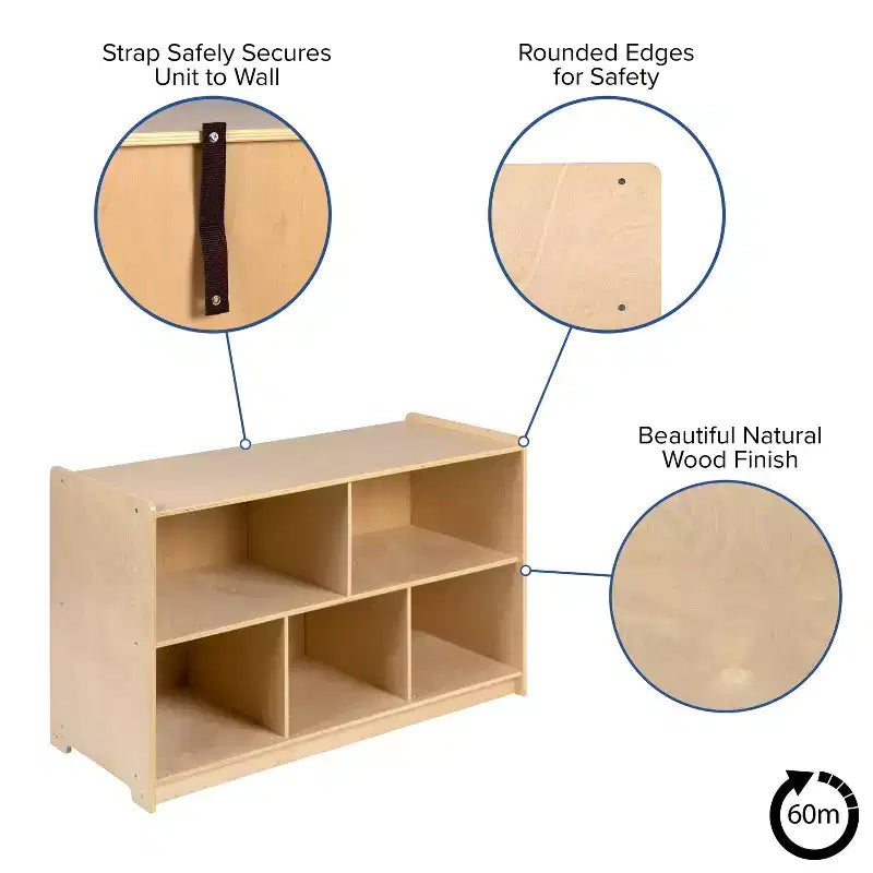 Meuble de rangement/casier de classe en bois Emma et Oliver pour usage commercial ou domestique