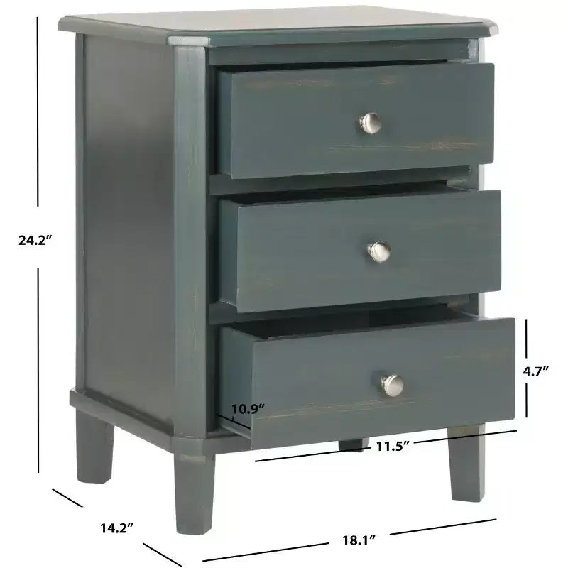 Table de chevet Joe - AMH6629B - Sarcelle foncée - Safavieh Couture