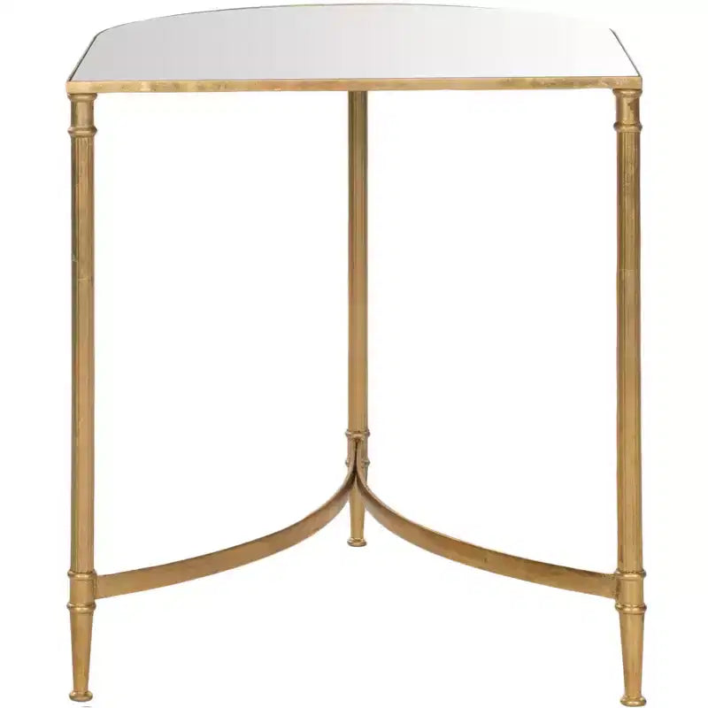Nevin Accent Table - FOX2532A - Gold/Mirror - Safavieh Couture