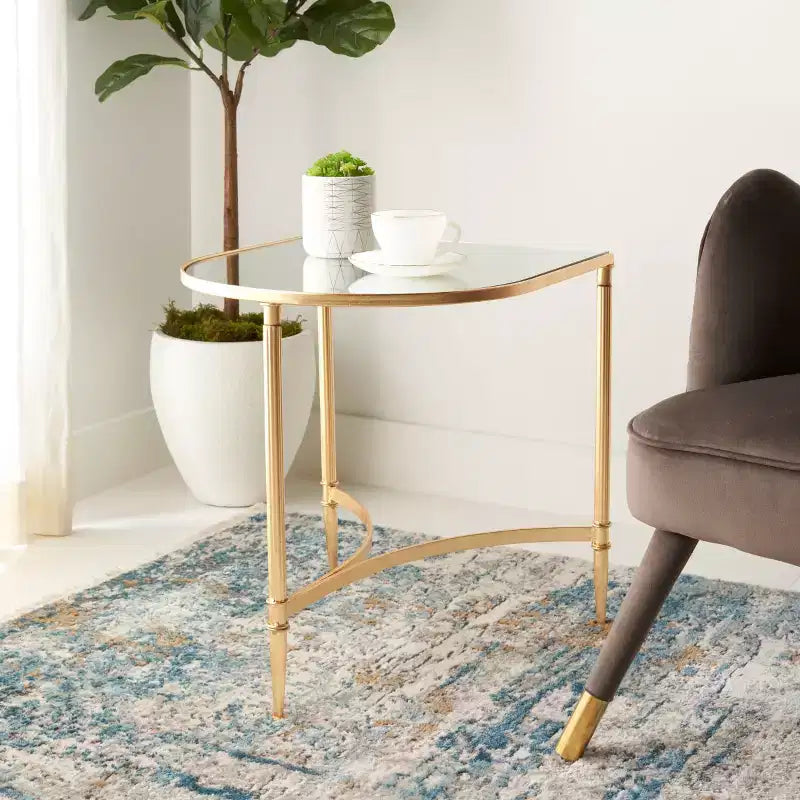 Table d'appoint Nevin - FOX2532A - Or/Miroir - Safavieh Couture