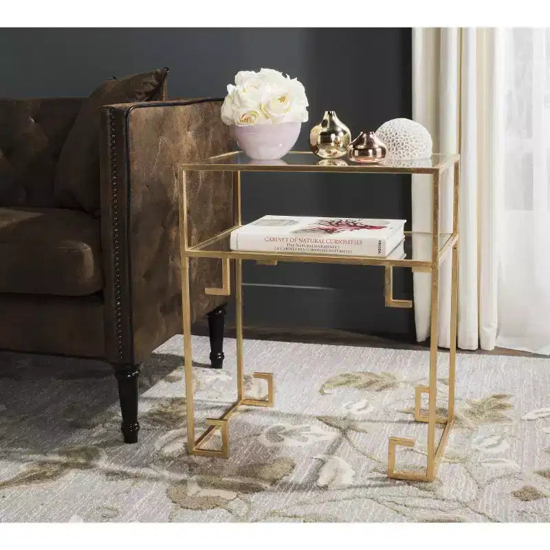 Table d'appoint Berdine - FOX2560 - Doré/Miroir - Safavieh Couture