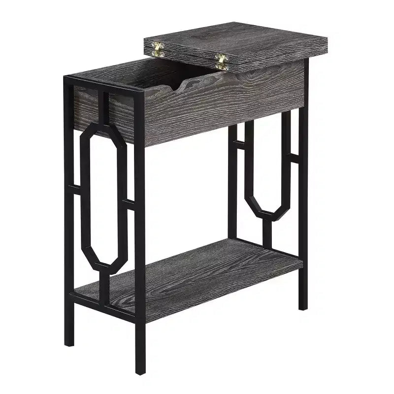 Table d'appoint Omega Flip Top avec station de recharge - Breighton Home