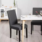 Lot de 2 chaises de salle à manger en tissu Costway rembourrées avec clous décoratifs