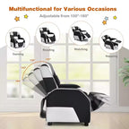 Costway Fauteuil inclinable pour enfants et adolescents avec appui-tête et repose-pieds en cuir PU Jaune/Blanc/Bleu/Rose