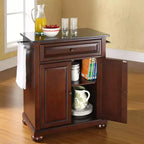 Dessus en granit noir Alexandrie Îlot/chariot de cuisine portable - Crosley