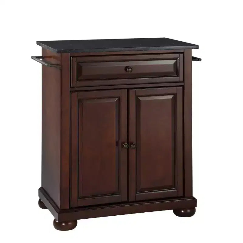 Dessus en granit noir Alexandrie Îlot/chariot de cuisine portable - Crosley