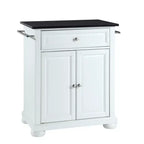 Dessus en granit noir Alexandrie Îlot/chariot de cuisine portable - Crosley