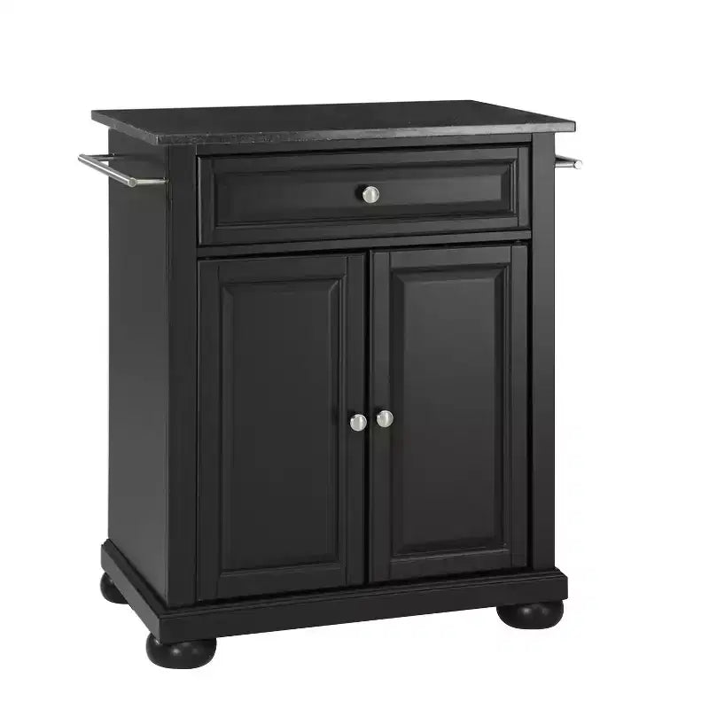 Dessus en granit noir Alexandrie Îlot/chariot de cuisine portable - Crosley