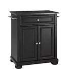 Dessus en granit noir Alexandrie Îlot/chariot de cuisine portable - Crosley