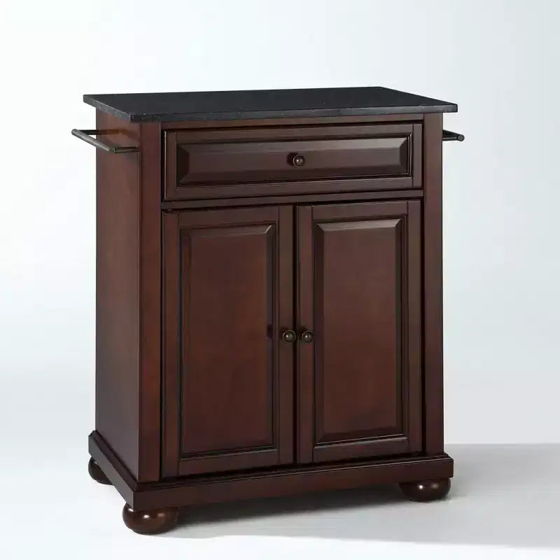 Dessus en granit noir Alexandrie Îlot/chariot de cuisine portable - Crosley