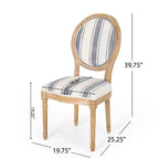 Lot de 2 chaises de salle à manger en tissu de style campagnard Phinnaeus - Christopher Knight Home