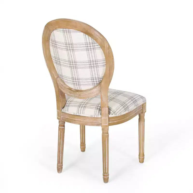Lot de 2 chaises de salle à manger en tissu de style campagnard Phinnaeus - Christopher Knight Home