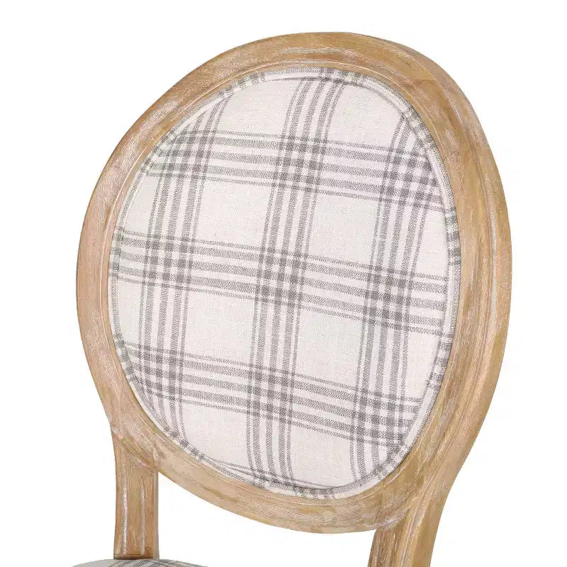 Lot de 2 chaises de salle à manger en tissu de style campagnard Phinnaeus - Christopher Knight Home