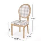 Lot de 2 chaises de salle à manger en tissu de style campagnard Phinnaeus - Christopher Knight Home