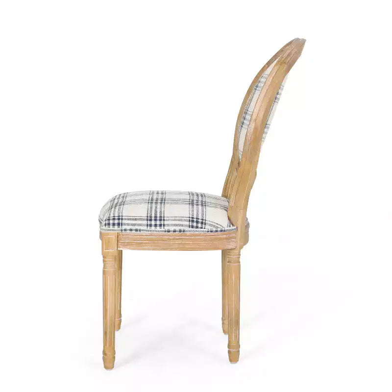 Lot de 2 chaises de salle à manger en tissu de style campagnard Phinnaeus - Christopher Knight Home