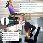Chaise de bureau ergonomique à dossier haut en maille, inclinable, avec cintre, gris/noir