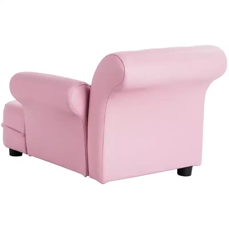 Costway Canapé enfant rose, chaise longue avec accoudoirs, canapé de relaxation, chambre, salon