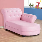 Costway Canapé enfant rose, chaise longue avec accoudoirs, canapé de relaxation, chambre, salon