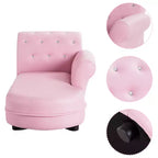 Costway Canapé enfant rose, chaise longue avec accoudoirs, canapé de relaxation, chambre, salon