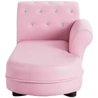 Costway Canapé enfant rose, chaise longue avec accoudoirs, canapé de relaxation, chambre, salon