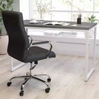 Bureau d'ordinateur Merrick Lane de 47 pouces avec cadre métallique ouvert