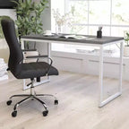 Bureau d'ordinateur Merrick Lane de 47 pouces avec cadre métallique ouvert