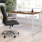 Bureau d'ordinateur Merrick Lane de 47 pouces avec cadre métallique ouvert