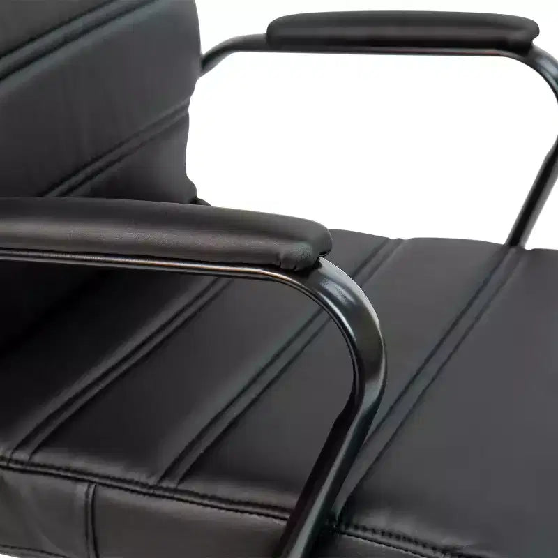 Chaise de bureau Merrick Lane mi-hauteur contemporaine avec accoudoirs rembourrés