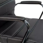 Chaise de bureau Merrick Lane mi-hauteur contemporaine avec accoudoirs rembourrés