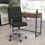 Chaise de bureau Merrick Lane mi-hauteur contemporaine avec accoudoirs rembourrés