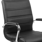 Chaise de bureau Merrick Lane mi-hauteur contemporaine avec accoudoirs rembourrés